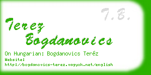 terez bogdanovics business card